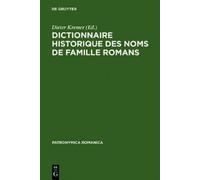 Dictionnaire Historique Des Noms de Famille Romans (Copertina rigida)