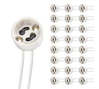 DiCUNO 25P GU10 Portalampada 0,75mm² Silicon Wire Bulb Connector Base lampada per LED e alogeni, 250V, Max 300W