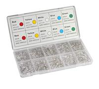 DiCUNO 450pcs 5mm Kit luce LED a diodi luminescenti assortiti Bianco Rosso Giallo Verde blu Giallo Testa rotonda (5 colori x 90 pezzi)…