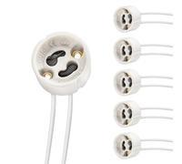 DiCUNO 6P GU10 Portalampada 0,75mm² Silicon Wire Bulb Connector Base lampada per LED e alogeni, 250V, Max 300W