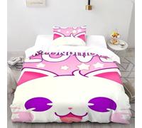 DICVXST 3D Amore incondizionato Set Di Biancheria Adulti 2 Pezzi Morbido E Accogliente 1 Federe Cuscino Doppio Con Chiusura A Cerniera Single（135x200cm）