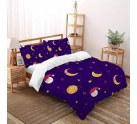 DICVXST 3D Dolci sogni Set Di Biancheria Adulti 3 Pezzi Morbido E Accogliente 2 Federe Cuscino Doppio Con Chiusura A Cerniera Double（200x200cm）