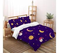 DICVXST 3D Dolci sogni Set Di Biancheria Adulti 3 Pezzi Morbido E Accogliente 2 Federe Cuscino Doppio Con Chiusura A Cerniera Super King（260x220cm）