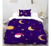 DICVXST 3D Dolci sogni Set Di Biancheria Da Letto Uomini 2 Pezzi Microfibra 1 Federe Cuscino Doppio Con Chiusura A Cerniera Single（135x200cm）