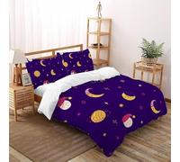 DICVXST 3D Dolci sogni Set Di Biancheria Uomini 3 Pezzi Morbido E Accogliente 2 Federe Cuscino Doppio Con Chiusura A Cerniera King（220x240cm）