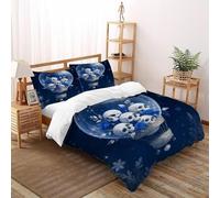 DICVXST 3D Hot Air Balloon Set Di Biancheria Da Letto Bambini Set Da 3 Pezzi Microfibra 2 Federe Cuscino Doppio Con Chiusura A Cerniera Double（200x200cm）