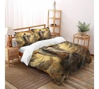 DICVXST 3D Il Sermone Set Di Biancheria Da Letto Adulti 3 Pezzi Morbido E Accogliente 2 Federe Cuscino Doppio Con Chiusura A Cerniera Double(200x200cm)