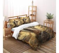 DICVXST 3D Il Sermone Set Di Biancheria Da Letto Bambini Set Da 3 Pezzi in Microfibra 2 Federe Cuscino Doppio Con Chiusura A Cerniera Super King(260x220cm)