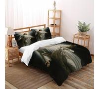 DICVXST 3D Risurrezione Luce Set Di Biancheria Da Letto Bambini 3 Pezzi Microfibra 2 Federe Cuscino Doppio Con Chiusura A Cerniera Super King（260x220cm）