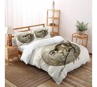 DICVXST 3D Slow Loris Tree Set Di Biancheria Da Letto Adulti Set Da 3 Pezzi in Microfibra 2 Federe Cuscino Doppio Con Chiusura A Cerniera Super King（260x220cm）