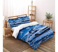 DICVXST 3D Snow Tiger Challenger Set Biancheria Da Letto Set Copripiumino Bambini Set Da 3 Pezzi 2 Federe Cuscino Doppio Con Chiusura A Cerniera Super King(260x220cm)