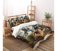 DICVXST 3D Storia della montagna Set Di Biancheria Adulti Set Da 3 Pezzi Decorazione Per Camera Da Letto 2 Federe Cuscino Doppio Con Chiusura A Cerniera Double(200x200cm)