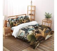 DICVXST 3D Storia della montagna Set Di Biancheria Da Letto Uomini 3 Pezzi in Microfibra 2 Federe Cuscino Doppio Con Chiusura A Cerniera King(220x240cm)