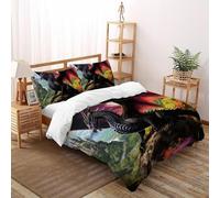 DICVXST 3D Valley Dragon Set Di Biancheria Da Letto Bambini Set Da 3 Pezzi in Microfibra 2 Federe Cuscino Doppio Con Chiusura A Cerniera Double(200x200cm)