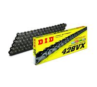 DID 428 VX Catena Moto Nera Aperta Con Chiusura A Rivetto 104 Maglie