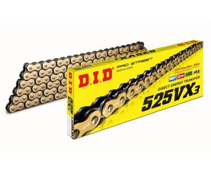 DID 4525516395236 CHAIN 525VX3 GB 116RH CATENA DI TRASMISSIONE VX3 525