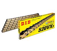 Catena Trasmissione DID X-ring Oro-nera 520VX3/092 con chiusura a Rivetto