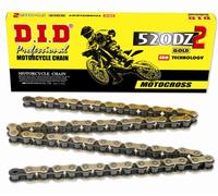 DID 520DZ2G&B-102 CATENA ORO (102 MAGLIE) SENZA O-RING (APERTO + CLIP)