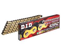D.I.D Racing Chain Catena 428NZ 124 maglie Oro/Nero Chiusura a rivetto per moto