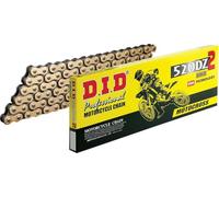 D.I.D Racing Chain Catena 520DZ2 - Oro/Nero, 114 maglie con giunto a clip (RJ)