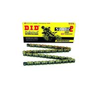 DID Catena 520Dz2 (Gold & Black) - Lunghezza: 114 Maglie con Giunto a Clip (RJ)