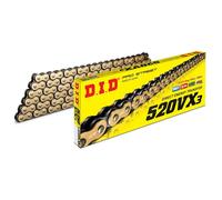 DID 520VX3GB-122 - Catena ad anelli a X, ad alte prestazioni, 122 maglie con collegamento di collegamento, colore: Oro