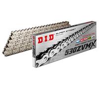 DID - Catena 530 ZVMX, cromato, 120 denti (X-ring), aperta con chiusura a rivetto
