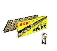 DID Catena Di Trasmissione 428 VX X-Ring 132 Maglie Clip D'Oro-Nero