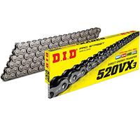 DID 520 VX3 B&B Standard Catena Moto X-Ring Chiusura A Rivetto Grigia 096 Maglie