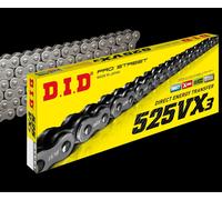 DID CATENA PASSO 525 NERA 120 MAGLIE CON X-RING MOTO STRADA CROSS ENDURO 525VX3