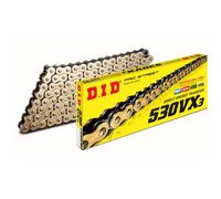 CATENA DID 530VX3 (Gold & Black) - Lunghezza: 130 maglie con giunto a rivetto (Z