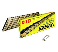 DID Moto Catena Oro Rinforzato 525 Divisione 120 Maglie + Chiusura a Perno