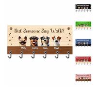 Did Someone Say Walk Guinzaglio per cani in legno personalizzato Gancio per chiavi Ganci per guinzaglio per cani personalizzato per ganci per chiavi da parete con nome per gli amanti degli animali