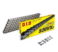 DID VX3 Moto Catena Rinforzato Aperto 520 Divisione 130 Maglie + Chiusura a Clip