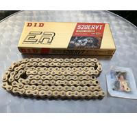 D.I.D Racing Chain Catena moto 520ERVT 110 maglie X-Ring G&G Oro chiusura a clip