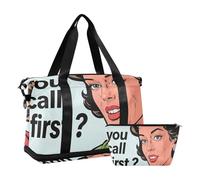 Did You Call First - Borsa sportiva da palestra, da viaggio, per la notte, con borsa da toeletta per viaggi, multifunzionale, hai chiamato prima, 1 size