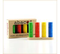 Dida - Abaco Scuola Primaria Verticale a 4 Posizioni - Giochi di Matematica Montessori per Bambini: Strumento Didattico per la Dimostrazione del Cambio
