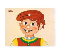 Dida - Bimbo Viso, Puzzle Legno Corpo Umano per bambini, Schema Corporeo, Nomi delle Parti Anatomiche in Italiano e Inglese, Giochi Educativi per Bambini 4 5 6 Anni, Montessori