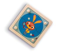 Dida - Coniglio, Puzzle in Legno per Bambini 2 3 Anni, Giochi Educativi Didattici, Primi Incastri Montessori, Regalo Giocattoli di Apprendimento Motricità Fine