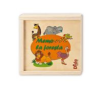 Dida - Memory Foresta: Gioco di Memoria e Associazione Montessori, Memo Animali, 20 Carte in Legno da Accoppiare, per Bambini 2-4 Anni, Giochi Educativi da Tavolo