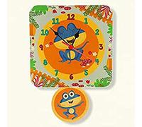 Dida - Ranocchi, Orologio a Pendolo da Parete per Bambini con Animali in Legno, Arreda e Rallegra la Cameretta dei Bimbi e ogni Ambiente della Casa, Prodotto Made in Italy