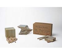 Dida - Set 131 Blocchi Base 10 in Legno, Blocchi Aritmetici Multibase per l'Apprendimento, Imparare la Matematica per Bambini con i Materiali Didattici Montessori, Dienes, Bam