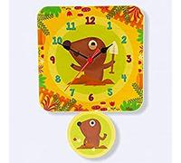 Dida - Talpe, Orologio a Pendolo da Parete per Bambini con Animali in Legno, Arreda e Rallegra la Cameretta dei Bimbi e ogni Ambiente della Casa, Prodotto Made in Italy