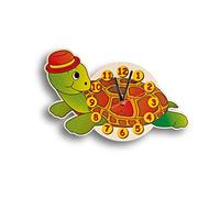 Dida - Tartaruga, Orologio da Parete per Bambini con Animali in Legno, Arreda e Rallegra la Cameretta dei Bimbi e ogni Ambiente della Casa, Prodotto Made in Italy