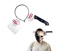 Didabotak Fascia per coltello, per Halloween, coltello finto per adulti, in plastica, accessorio per cosplay per costumi zombie, scherzi e spettacoli teatrali