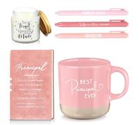 Didaey Diario di apprezzamento principale per donne, diario scolastico di ringraziamento da 368,5 g, in ceramica, con candele ispiratrici, penne a sfera per apprezzamento giorno di laurea, rosa