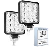 Didarenba Fari led trattore 12v 24v 2 pezzi alluminio abs 48W 16 led 6500K 10.5 cm 4.21"