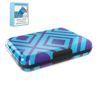 Didarenba Porta carte di credito uomo donna Alluminio con sistema di chiusura RFID Anti-frode Anti-contactless Grande capacità rompi