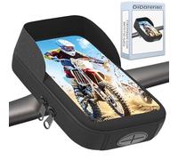 Didarenba Porta cellulare moto impermeabile custodia compatibile con smartphone fino a 7,5" nero grigio