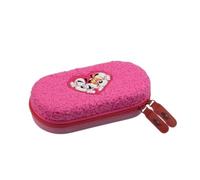 DIDDL - Astuccio in peluche 3D Diddl - 20 x 10 x 6 cm - Penna con cerniera rosa in materiale peluche - Logo a cuore - Rete interna per seconda tasca - Ideale per scuola e tempo libero